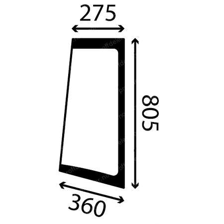 VOLVO - Kabinglass, front
