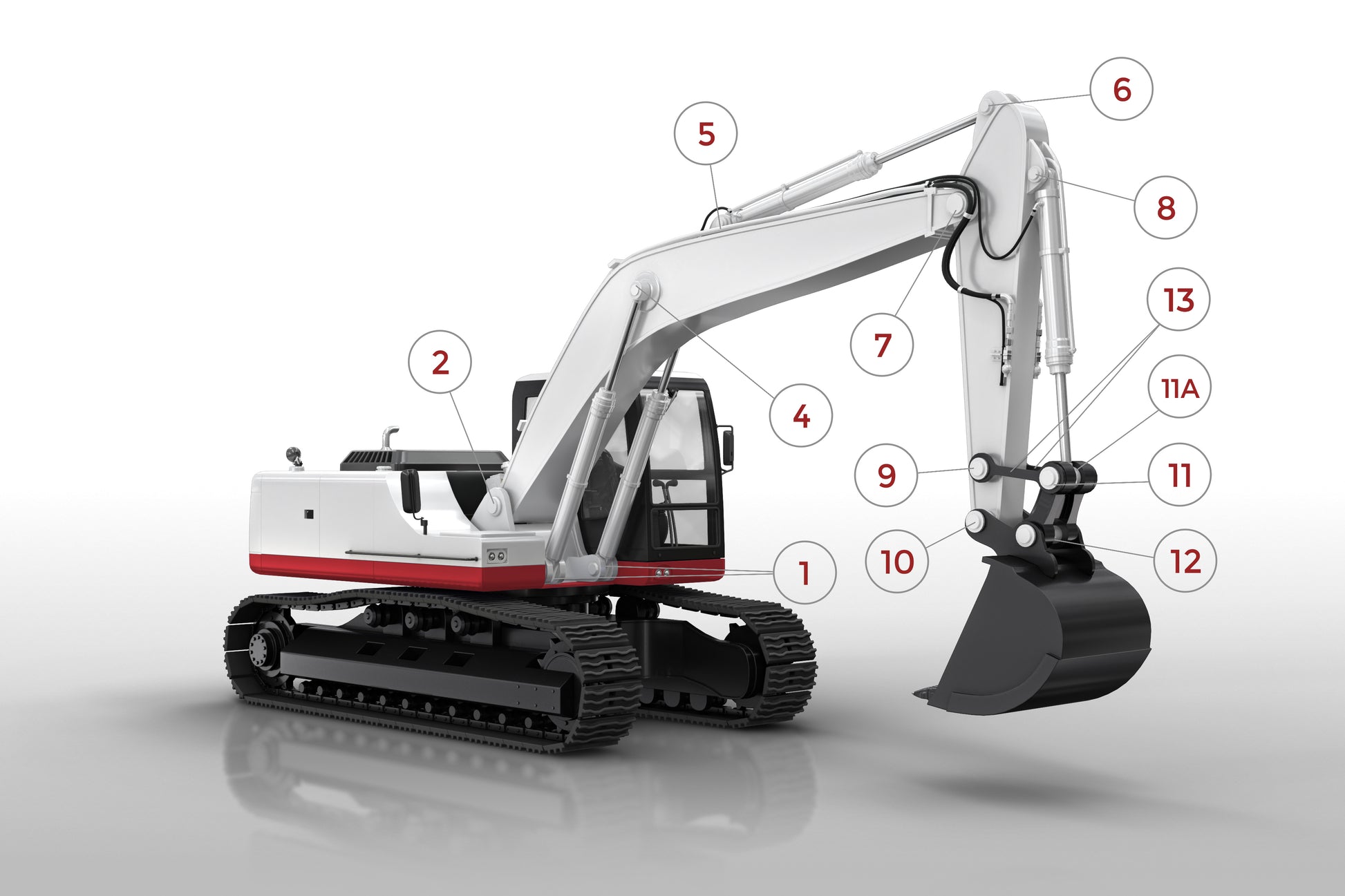 KIT VOLVO EC170D - POS.2 (Boom to Kingpost)