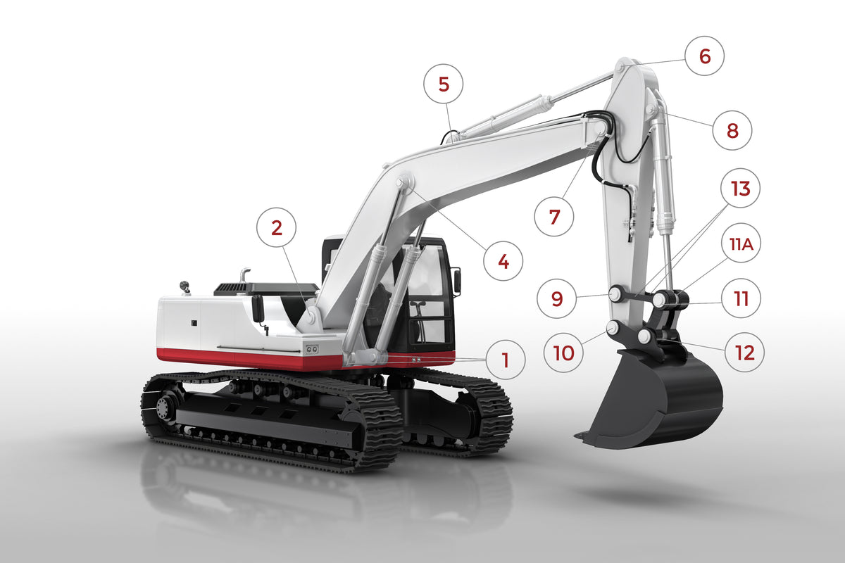 Bolter og foringer DOOSAN DX235LCR (5289-5546)